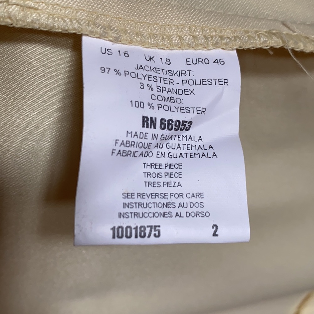 Leslie Fay Dresses Yellow Blouse Sz. 16P - Picture 5 of 10
